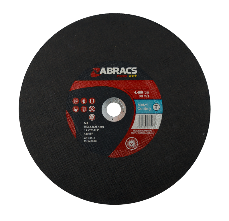 Abracs Proflex 350mm x 2.8mm x 25mm Flat Metal Cutting Disc / Chop Saw Blade