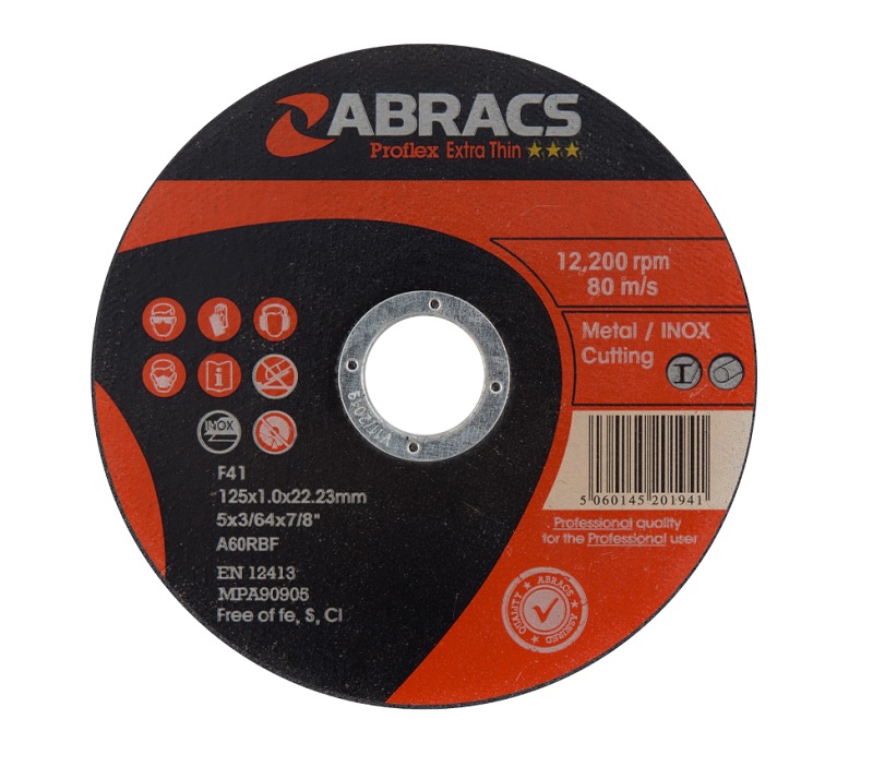 Abracs Proflex Extra Thin Cutting Disc 125mm x 1.0mm INOX.