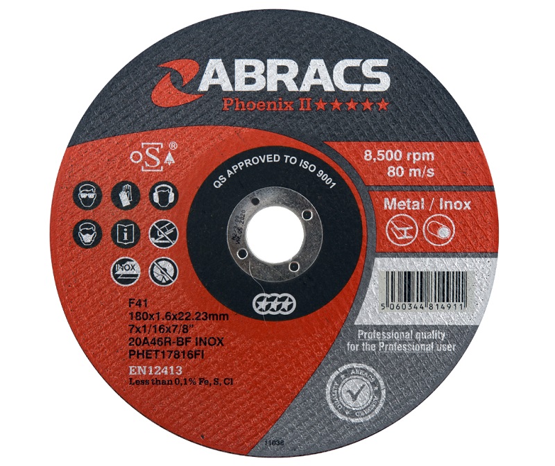 Abracs Phoenix II Extra Thin Cutting Disc 178mm x 1.6mm x 22mm