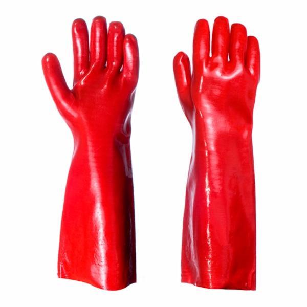 Red PVC Long Arm Heavy Duty Gauntlet