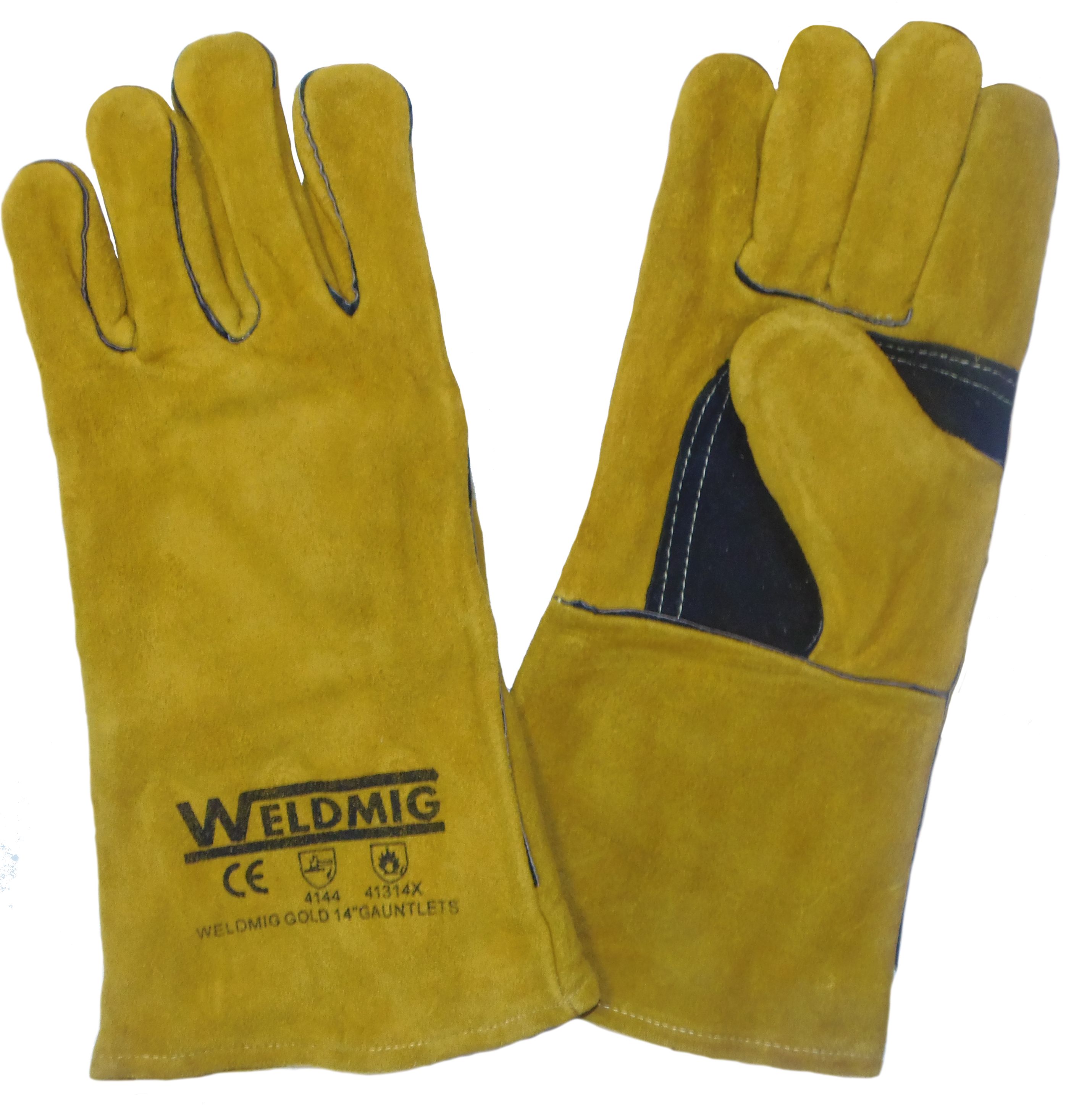 WeldMig Gold Kevlar MIG Gloves Size 10