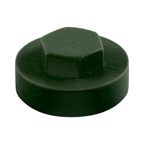 16MM COVER CAP TO SUIT HEXAGON HEAD SELF DRILL SCREWS WITH 16MM WASHERS – JUNIPER GREEN  (12B29)