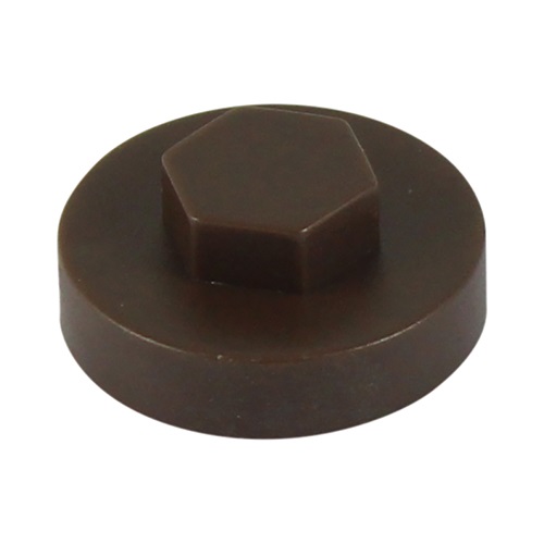 16MM COVER CAP TO SUIT HEXAGON HEAD SELF DRILL SCREWS WITH 16MM WASHERS – VANDYKE BROWN (08B29)