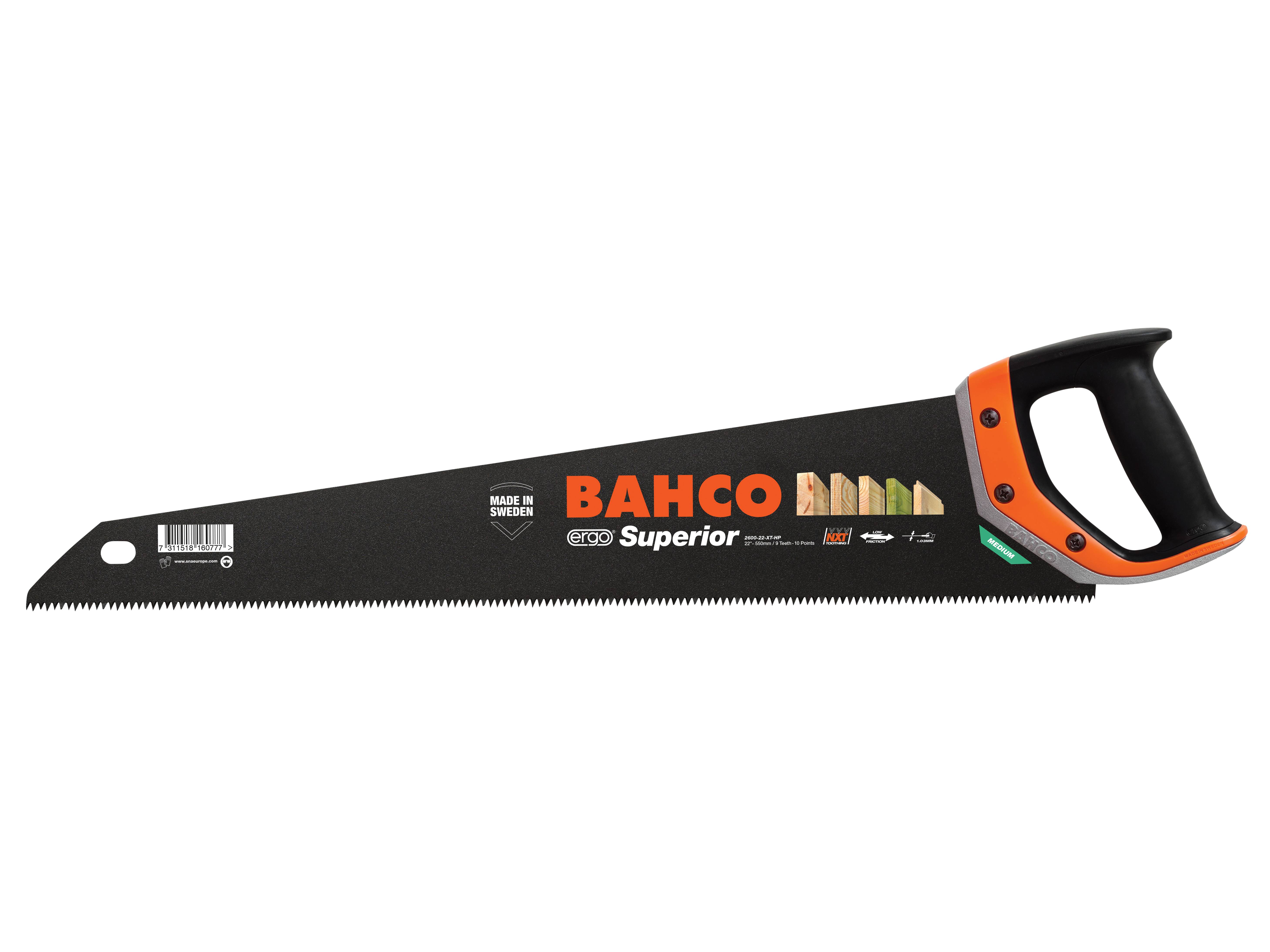 BAHCO 2600-22-XT-HP Superior Handsaw 550mm (22in) 9 TPI